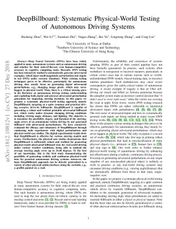 DeepBillboard: Systematic Physical-World Testing of Autonomous Driving
  Systems