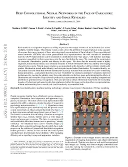 Deep Convolutional Neural Networks in the Face of Caricature: Identity
  and Image Revealed