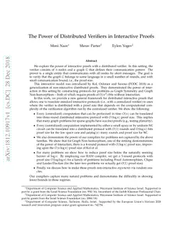 The Power of Distributed Verifiers in Interactive Proofs