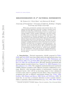 Rerandomization in $2^K$ Factorial Experiments
