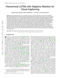 Hierarchical LSTMs with Adaptive Attention for Visual Captioning