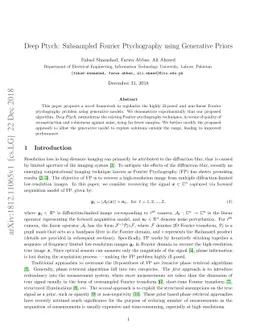 Deep Ptych: Subsampled Fourier Ptychography using Generative Priors