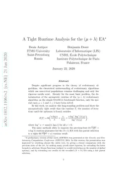 A Tight Runtime Analysis for the $(μ+ λ)$ EA