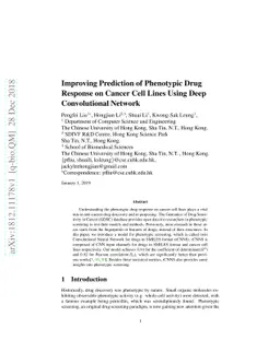Drug cell line interaction prediction