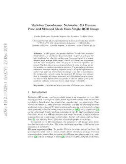 Skeleton Transformer Networks: 3D Human Pose and Skinned Mesh from
  Single RGB Image