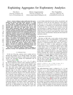 Explaining Aggregates for Exploratory Analytics