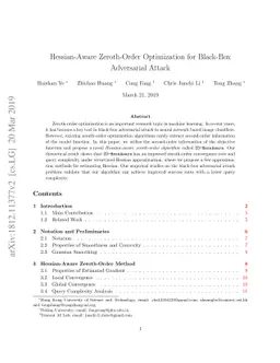 Hessian-Aware Zeroth-Order Optimization for Black-Box Adversarial Attack
