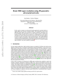 Brain MRI super-resolution using 3D generative adversarial networks