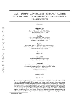 DART: Domain-Adversarial Residual-Transfer Networks for Unsupervised
  Cross-Domain Image Classification