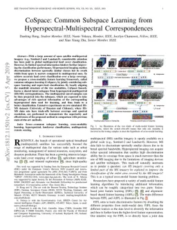 CoSpace: Common Subspace Learning from Hyperspectral-Multispectral
  Correspondences
