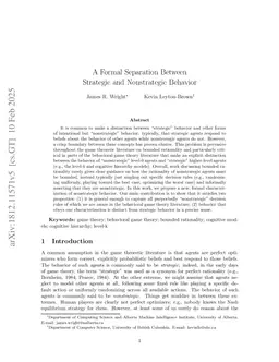 A Formal Separation Between Strategic and Nonstrategic Behavior