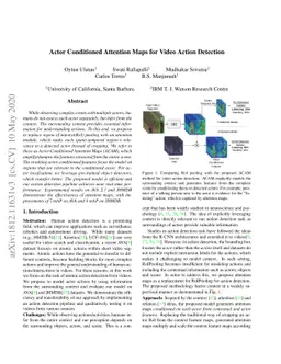 Actor Conditioned Attention Maps for Video Action Detection