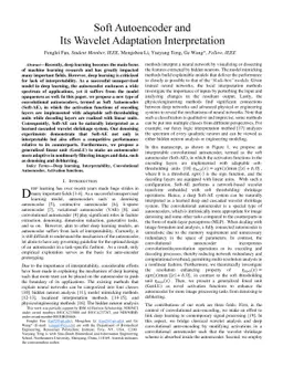 Soft Autoencoder and Its Wavelet Adaptation Interpretation