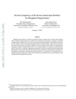 On the Complexity of the Inverse Semivalue Problem for Weighted Voting
  Games