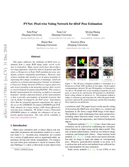 PVNet: Pixel-wise Voting Network for 6DoF Pose Estimation