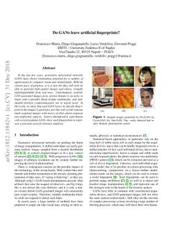 Do GANs leave artificial fingerprints?