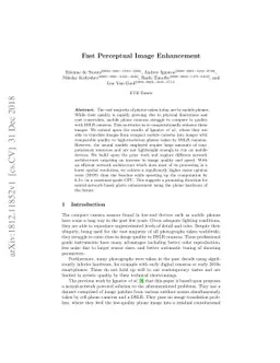 Fast Perceptual Image Enhancement