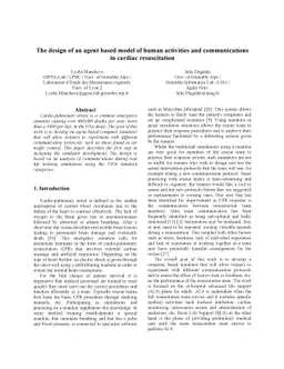 The design of an agent based model of human activities and
  communications in cardiac resuscitation