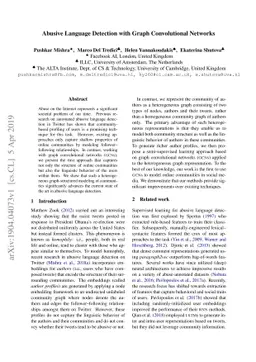 Abusive Language Detection with Graph Convolutional Networks