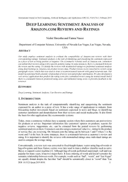 Deep Learning Sentiment Analysis of Amazon.com Reviews and Ratings