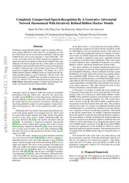 Completely Unsupervised Speech Recognition By A Generative Adversarial
  Network Harmonized With Iteratively Refined Hidden Markov Models