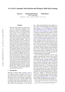 AutoSeM: Automatic Task Selection and Mixing in Multi-Task Learning