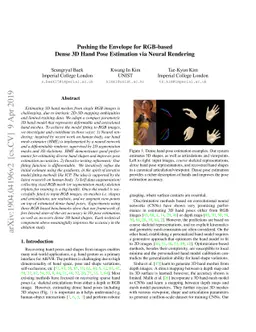 Pushing the Envelope for RGB-based Dense 3D Hand Pose Estimation via
  Neural Rendering