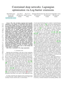 Constrained Deep Networks: Lagrangian Optimization via Log-Barrier
  Extensions