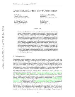 A Closer Look at Few-shot Classification