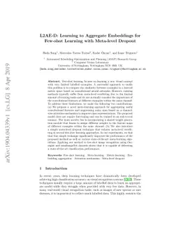L2AE-D: Learning to Aggregate Embeddings for Few-shot Learning with
  Meta-level Dropout