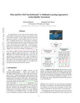 What and How Well You Performed? A Multitask Learning Approach to Action
  Quality Assessment