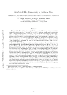 Distributed Edge Connectivity in Sublinear Time