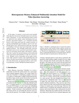Heterogeneous Memory Enhanced Multimodal Attention Model for Video
  Question Answering
