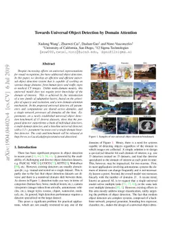 Towards Universal Object Detection by Domain Attention