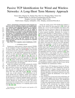 Passive TCP Identification for Wired and WirelessNetworks: A Long-Short
  Term Memory Approach