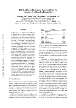 HiGRU: Hierarchical Gated Recurrent Units for Utterance-level Emotion
  Recognition