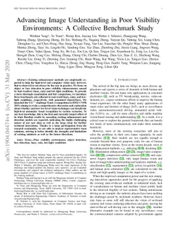 UG$^{2+}$ Track 2: A Collective Benchmark Effort for Evaluating and
  Advancing Image Understanding in Poor Visibility Environments
