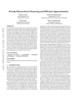 Private Hierarchical Clustering and Efficient Approximation