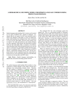 A Hierarchical Decoding Model For Spoken Language Understanding From
  Unaligned Data