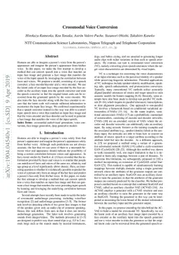 Crossmodal Voice Conversion