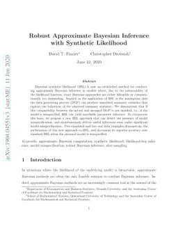 Robust Approximate Bayesian Inference with Synthetic Likelihood
