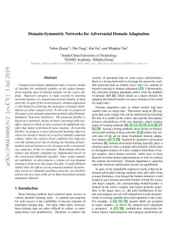 Domain-Symmetric Networks for Adversarial Domain Adaptation
