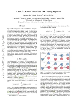 A New GAN-based End-to-End TTS Training Algorithm