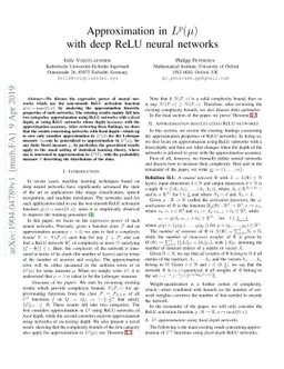 Approximation in $L^p(μ)$ with deep ReLU neural networks
