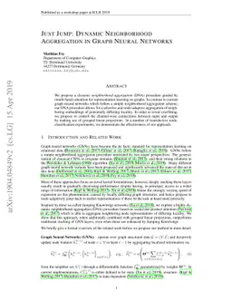 Just Jump: Dynamic Neighborhood Aggregation in Graph Neural Networks