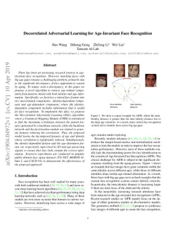 Decorrelated Adversarial Learning for Age-Invariant Face Recognition