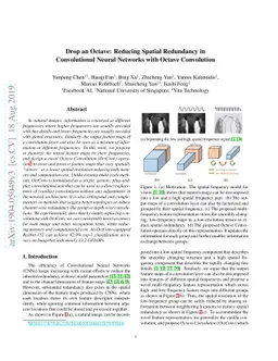 Drop an Octave: Reducing Spatial Redundancy in Convolutional Neural
  Networks with Octave Convolution