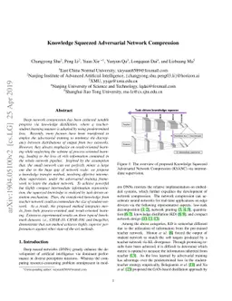 Knowledge Squeezed Adversarial Network Compression