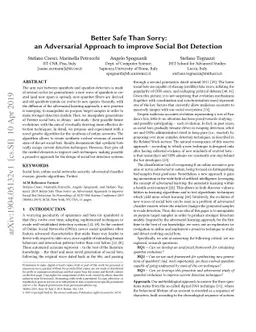 Better Safe Than Sorry: An Adversarial Approach to Improve Social Bot
  Detection