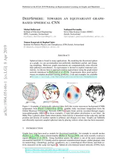 DeepSphere: towards an equivariant graph-based spherical CNN